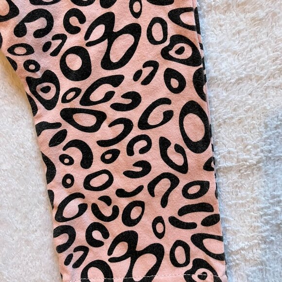 Baby Leopard Print Pants 3-9M Pink Black Animal Print GUC - Picture 14 of 15